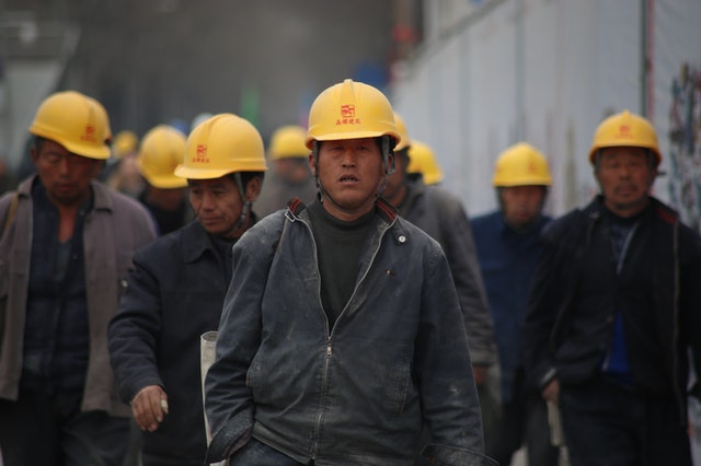 group of construction workers