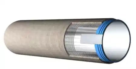 Prestressed concrete lined cylinder pipe